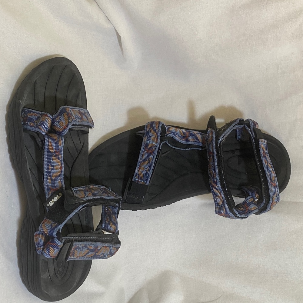 Teva Women's Black and Purple Sandals